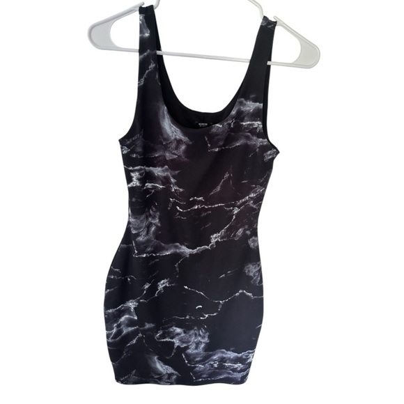 Express Body Contour Marble Print Scoop Neck Sheath Dress, Women’s Size Small - Picture 3 of 8